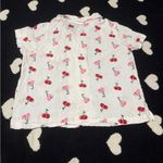 Derek Heart  White Pajama Set with Cherry Print Photo 2
