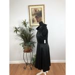 Paniz NY Women Satin Tank Dress 8 Black Boat Neck Semi Photo 5