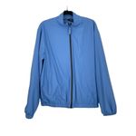 ZARA  Men's Light Blue Front Zipper Elastic Cuffs Collarless Bomber Jacket Size M Photo 2