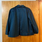 J.Jill Blazer Jacket Top Lantern Sleeve Peacock Blue Pleated Back NWT Medium Photo 13