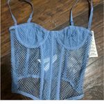 Out From Under Blue corset Lace mesh Size S Sleeveless Photo 1
