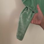 Free People  Hold‎ Me Green Velvet Puff Sleeve Square Neck Top Women's Small Photo 6