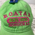 Women's Roatan Honduras baseball cap lime green & pink hat Photo 1