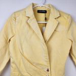 Retrofête Retrofete Willa Dress in Lemonade Yellow XS Mini 3/4 Sleeves Button NWT Denim Photo 2