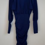 Susana Monaco  mock neck ruched dark navy dress S Photo 5