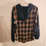 Blooming Jelly  Orange and Black Grunge Tshirt Shacket Hoodie Photo 4