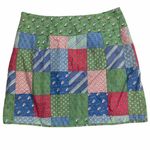 Vineyard Vines  Patchwork Blue Gee Pink Palm Golf Overlap Mini Skirt Sz 2 Photo 0