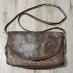 Jane Yoo Vintage Hand Painted Purse Brown Photo 0