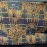 VTG 90s Tapestry Golf Tournament Tote Bag & Coin Purse Pouch Plaid Large Purse Green Photo 2