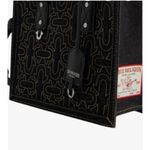 True Religion  Quilted Horseshoe Modern Tote Black Denim NEW w Tag Top Handle Photo 1