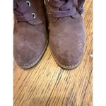 Kate Spade New York Saundra Honey Brown Suede Lace Up Wedge Ankle Boot Size 7.5 Photo 2