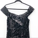 Bardot  Sequin Velvet Off The Shoulder Sheath Dress Black Knee Length Medium NEW Photo 2