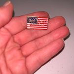 None 💙 Vintage God Bless America Patriotic Brooch Pin Tie Tack Photo 0