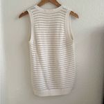 J Brand Open Knit Tank Top White Ivory M Photo 5