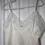 Vintage Women Slip Dress 38 Medium White Satin Lace Made In USA Indie Sleaze Photo 3