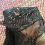 Victoria's Secret  BLACK LACE SHEER MESH BABY DOLL SLIP Photo 5