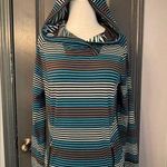 Title Nine  Sunbuster Women’s Striped Hoodie Gorpcore Workout Pullover Photo 0