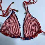 Beach Bunny ‎ Red Navy Polka Dot Bikini Top Photo 6