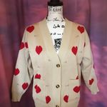 Heart cardigan sweater khaki button v Photo 0