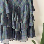 Ralph Lauren Lauren Vintage 2000s Plaid Midi Skirt Ruffle Tiered Lined Holiday 6 Photo 3