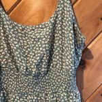 American Eagle wide leg ditsy green & white floral jumpsuit Photo 5