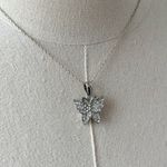 Vintage Silver Tone Rhinestone Butterfly Pendant Thin 16” Chain Y2K Necklace Photo 1