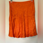 ZARA  orange satin mini skirt sz XS Photo 3