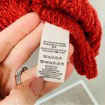 Free People  Cropped Cowl Neck Pullover Knit Sweater Red Sz Medium Photo 4