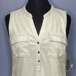 Alfani Women’s Henley Faux Suede Shift Dress Size 6 NWT Silver Photo 1