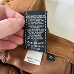 7 For All Mankind 7 For All Mankind Womens Knee Seam Suede Skinny Jeans in Cognac Sz 26 | Neutral Photo 12