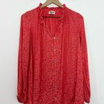 Show Me Your Mumu  Silky Alicia Button Down Tunic in Red Cheetah Size XS Photo 0