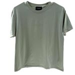 The Kooples Size M Organic Cotton Tee Shirt Sage Green Boxy Casual Earth Tone Photo 0