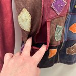 Rising International Vintage Patchwork Zip Up Jacket Size Medium Red Photo 3