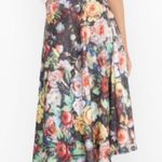 Chi Chi London  Black Floral Skirt size 12” Photo 2