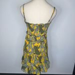 Olivaceous Yellow Green Palm Smocked Tiered Ruffle Short Mini Dress Medium NWT Photo 9