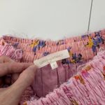 Love Shack Fancy Ruffle Mini Skirt Exploded Pink Small Floral Ruffle Tiered Cotton Photo 8