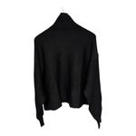 Good American Wide Rib Crop Black Knit Mock Neck Pullover Sweater Size 5/XXL New Photo 1