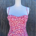 ZARA  Pink Ditzy Floral Corset Spaghetti Strap Bodysuit Size M Photo 3