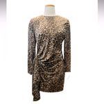 WAYF  Leopard Print Tie Waist Dress Size XL NWT Photo 1