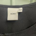 Ichi Womens Sz Large Black Lightweight Long Sleeve Blouse Top Minimalist Office Photo 1