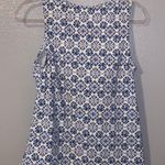 Lands' End Tankini Swim Suit Top Batik Soft Cup Medallion Print Blue White Photo 2