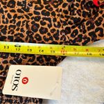 Otos Leopard Print Cropped zip up hoodie with Red Accents Brown Photo 5