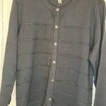 Melissa Paige  Black Button Down Cardigan size L‎ NWT Photo 1
