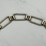 Vintage Textured Gold Tone Metal Chain Link Belt ✨ Photo 6