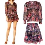 MISA Los Angeles MISA Los Angelos Siena Top Marion Skirt Matching Set Flora Valentina Size L Photo 2