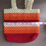 Urban Outfitters  Retro Orange Red Cream Beaded Handbag NWT Photo 8