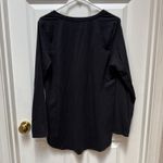 Soft Surroundings  Women's Long Sleeve Isabel Pima Shirt Top Black Medium Photo 1