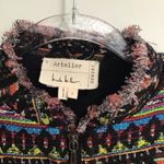 Nicole Miller Artelier Black Tribal Print Wool Blazer Sz. S Photo 4