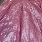 Lisa Ho Pink Metallic Pleated Midi Skirt Womens 2 Pink Party Evening Wear Shiny Photo 11