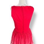 Collectif x ModCloth Candice London Border Print Fit and Flare Retro Dress Small Red Photo 6